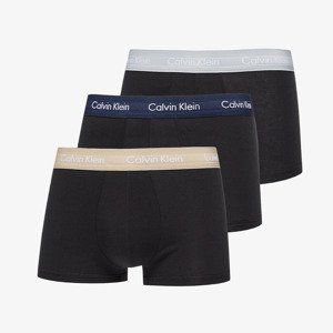 Calvin Klein Cotton Stretch Low Rise Trunk 3-Pack Black/ Shoreline/ Clem/ Travertine WB