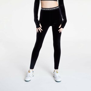 Versace Jeans Couture Velvet Stretch Leggings Black