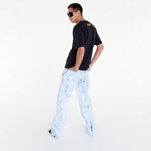 HERON PRESTON Overdyed Spray Canvas Carpenter Jeans Blue