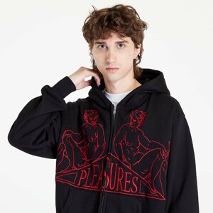 PLEASURES Squeeze Zip Up Hoodie Black