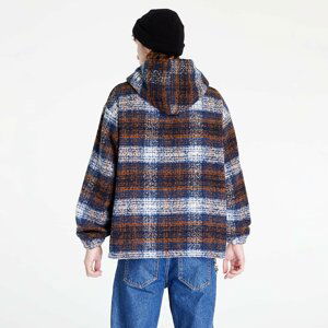 PLEASURES Machinist Poncho Hoody Brown/ Blue