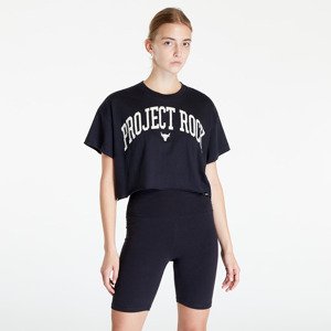 Under Armour Project Rock Short Sleeve Crop Black/ Summit White