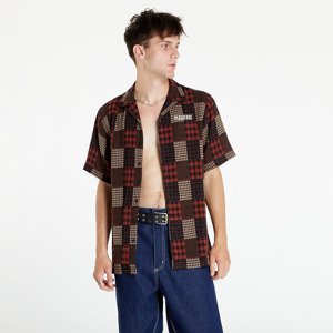 PLEASURES Hook Up Button Down Shirt Brown