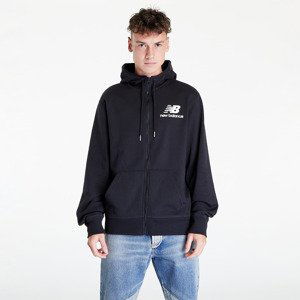 New Balance Essentials Stacked Full Zip Hoodie Black