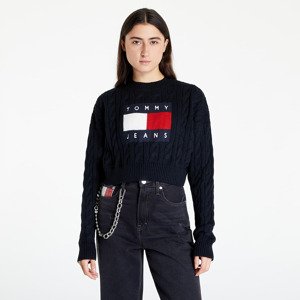 Tommy Jeans Boxy Center Flag Pullover Black