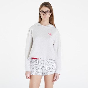 Calvin Klein Ck1 Lounge Ft L/S Hoodie Snow Heather/ Pink Splendor Wsb