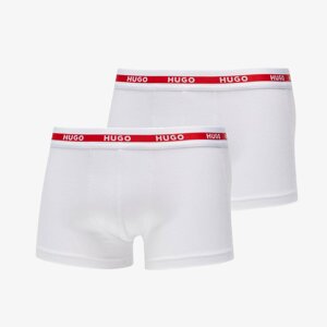 Hugo Boss 2-Pack Logo-Waistband Trunks White