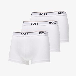 Hugo Boss Stretch-Cotton Trunks With Logo Waistbands 3-Pack White