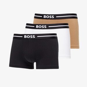 Hugo Boss Stretch-Cotton Trunks With Logo Waistbands 3-Pack Multi