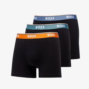 Hugo Boss Stretch-Cotton Boxer Briefs With Logo Waistbands 3-Pack Black