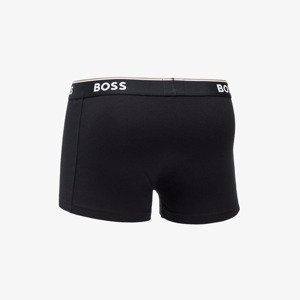 Hugo Boss Stretch-Cotton Trunks With Logo Waistbands 3-Pack Black