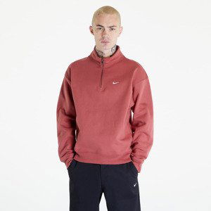 Nike Solo Swoosh Men's 1/4-Zip Top Canyon Rust/ White