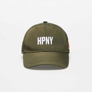 Heron Preston HPNY Emb Nylon Cap Dark Olive/ White