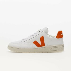 Veja V-12 Leather Extra-White/ Pumpkin