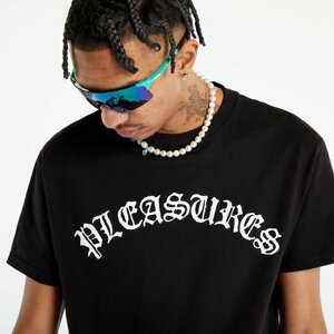 PLEASURES Old E Logo T-Shirt Black