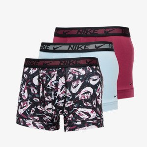 Nike Dri-FIT Ultra Stretch Micro Trunk 3-Pack Rosewood/ Ocean Bliss/ Brushed Logo