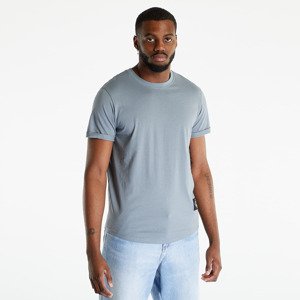 Calvin Klein Jeans Badge Turn Up Sleeve S/S Knit Top Grey