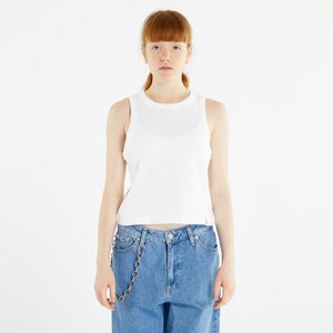 Calvin Klein Jeans Tab Rib Tank Top Bright White