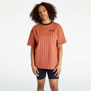 New Era Pinstripe Oversized T-Shirt Medium Brown/ Black