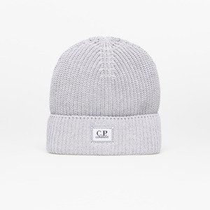 C.P. Company Cotton Logo Beanie Grey Melange