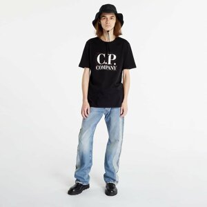 C.P. Company Jersey Large Graphic Logo T-Shirt Black