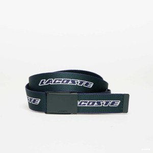 LACOSTE Leather Goods Belt Green/ Blue