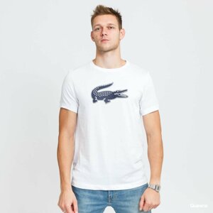 LACOSTE Print Crocodile Tee White