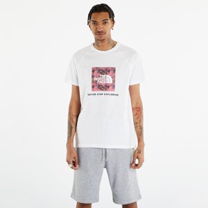 The North Face S/S Raglan Redbox Tee TNF White/ Cosmo Pink