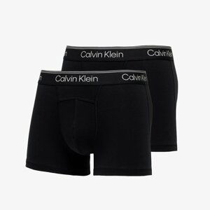 Calvin Klein Athletic Cotton Stretch Trunk 2 Pack Black