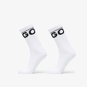 Hugo Boss Finest Soft Cotton Rib Iconic Socks 2 Pack White