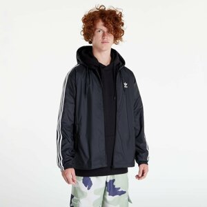 adidas Originals Adicolor 3-Stripes Windbreaker Full Zip Jacket Black