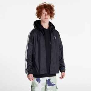 adidas Originals Adicolor 3-Stripes Windbreaker Full Zip Jacket Black