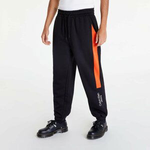 Calvin Klein Relaxed Colour Block Joggers Black/ Coral Orange