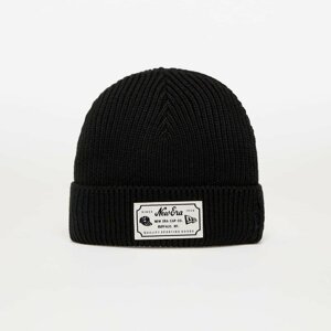 New Era Patch Womens Beanie Hat Black