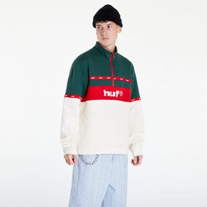 HUF Taped 1/4 Zip Fleece Beige/ Green/ Red