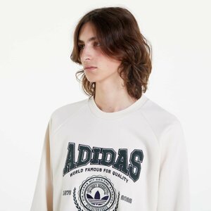 adidas Originals Fleece Varsity Crewneck Sweatshirt Wonder White