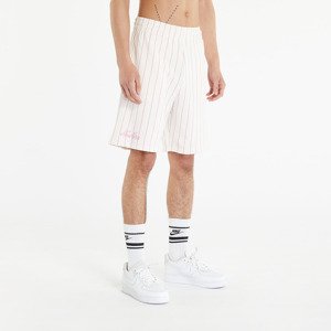 New Era Pinstripe Shorts Off White/ Wild Rose