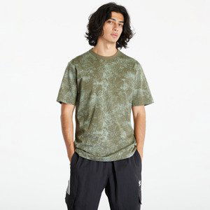 adidas Adventure Allover Print Graphic Short Sleeve Tee Olive Strata