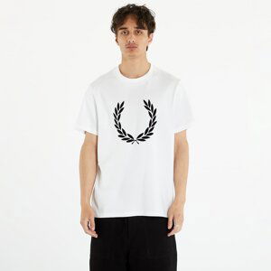 FRED PERRY Flock Laurel Wreath Tee White