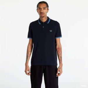 FRED PERRY Twin Tipped Fred Perry Shirt Navy/ Soft Blue