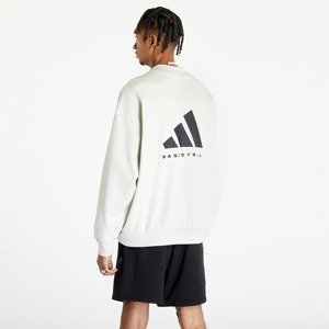 adidas Basketball One Fleece Crew Talc