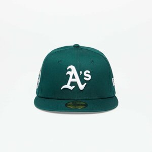 New Era Oakland Athletics Team Side Patch 59Fifty Fitted Cap Dark Green/ Optic White