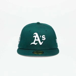 New Era Oakland Athletics Team Side Patch 59Fifty Fitted Cap Dark Green/ Optic White