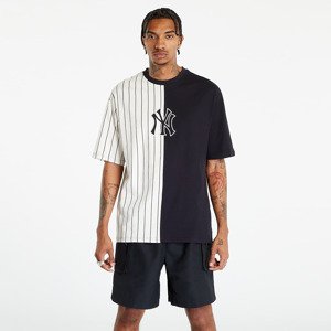 New Era New York Yankees Mlb Half Striped Oversized Tee Black/White