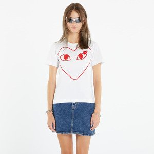 Comme des Garçons PLAY Heart Logo Short Sleeve Tee White