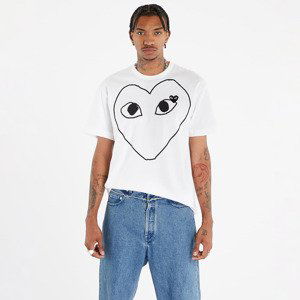 Comme des Garçons PLAY Heart Logo Short Sleeve Tee White