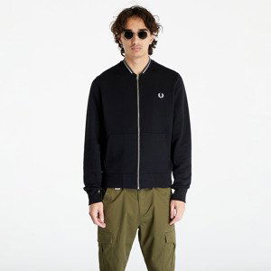 FRED PERRY Zip Through Sweatshirt Black