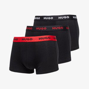 Hugo Boss Logo-Waistband Trunks 3-Pack Black