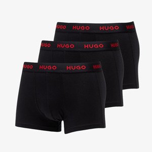 Hugo Boss Logo-Waistband Trunks 3-Pack Black