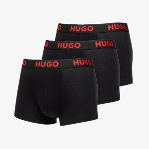 Hugo Boss Logo-Waistband Stretch Trunks 3-Pack Black